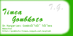 timea gombkoto business card
